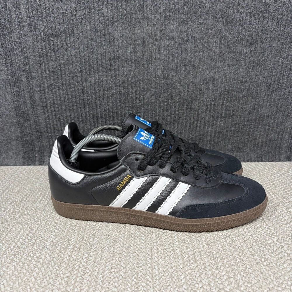 Adidas Samba OG Black Gum Leather Suede Casual Shoes Sneakers Mens 10.5 B75807